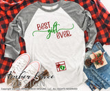 Best Gift Ever SVG Christmas Maternity SVG for winter! Cute DIY Christmas Pregnancy reveal SVG files for all your Maternity shirt projects! Announce you're expecting with our creative twin pregnancy shirt design for winter! Our Pregnancy Announcement SVG is PERFECT for your pregnancy craft! PNG DXF | Amber Price Design