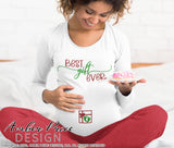 Best Gift Ever SVG Christmas Maternity SVG for winter! Cute DIY Christmas Pregnancy reveal SVG files for all your Maternity shirt projects! Announce you're expecting with our creative twin pregnancy shirt design for winter! Our Pregnancy Announcement SVG is PERFECT for your pregnancy craft! PNG DXF | Amber Price Design
