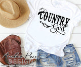 Country girl svg cute cowgirl cowboy hat dxf png country and western samantha font clipart layered vector design cut file cricut silhouette