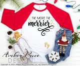 The more the merrier SVG Christmas Maternity SVG for winter! Cute Christmas Pregnancy reveal SVG file for your Maternity shirt project! Announce you're expecting with our creative twin pregnancy shirt design for winter! My Pregnancy Announcement SVG is PERFECT for your pregnancy craft PNG DXF | Amber Price Design