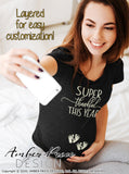 Super thankful this year Pregnancy / Maternity SVG! 👀 👀 Cute DIY Thanksgiving Pregnancy reveal SVG files for all your Maternity shirt projects! Announcing your pregnancy has never been easier with our creative designs! Our Pregnancy Announcement SVGs are PERFECT for your pregnancy crafts! PNG DXF | Amber Price Deign