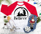 Believe SVG, Christmas Nativity Scene SVG, Christmas svg, Christian Christmas SVGs, Cute Christmas ornament SVG, Jesus is the reason SVGs, winter shirt craft, DIY silhouette projects vector files for home decor. SVG Silhouette SVG SVG Files for Cricut Project Ideas Simply Crafty SVG Bundles Vector | Amber Price Design