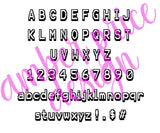 Pixel font, Pixelated font, Vintage gaming font svg, video games font, hollow outlined font, svg fonts, vintage svg font, DXF font, cricut font, silhouette font, download font, instant download, procreate font, digital download, font design, fonts for cricut, fonts for silhouette, dxf font, otf font, fonts for procreate | Amber Price Design
