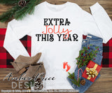 Extra Jolly this year SVG Christmas Maternity SVG for winter! Cute DIY Christmas Pregnancy reveal SVG files for all your Maternity shirt projects! Announce your pregnancy with our creative infertility warrior design! Our Pregnancy Announcement SVG is PERFECT for your pregnancy craft! PNG DXF | Amber Price Design bundle