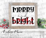 Merry and bright SVG, buffalo check Christmas SVG shirt DIY cut file for cricut, silhouette Winter SVG, festive buffalo plaid svg winter SVG DXF and PNG version also included. Cute and Unique sublimation file. Silhouette Files for Cricut Project Ideas Simply Crafty SVG Bundles Design Bundles Vector | Amber Price Design