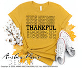 Thankful ECHO SVG Cute stacked font Thanksgiving SVG for DIY Thanksgiving shirt. Thankfulness clipart svg design cut file | silhouette. Cute fall DXF also included. Unique sublimation PNG file. Cricut SVG Silhouette Files for Cricut Project Ideas Simply Crafty SVG Bundles Design Bundles, Vectors | amberpricedesign.com