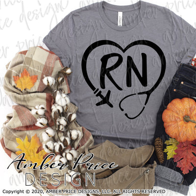 RN travel Nurse SVG PNG DXF flight nurse design