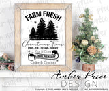 Farm Fresh Christmas Trees SVG, Christmas SVG, Christmas tree farm SVG, Christmas SVG cut files for cricut Winter shirt designs, Home Decor SVG. DXF & PNG included. Cute & Unique sublimation file. Silhouette downloadable File for Cricut Project Ideas Simply Crafty SVG Bundles Design Bundles, Vector | Amber Price Design