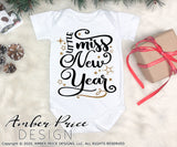 Little miss new year svg Girl's NYE svg New Years Eve 2021 kids svg DIY kids NYE Shirt design clipart cut file layered vector dxf png cricut