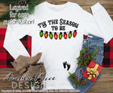 Tis the season to be pregnant SVG Winter Maternity SVG for winter! Cute DIY Christmas Pregnancy reveal SVG files for all your Maternity shirt projects! Announce you're expecting with our creative pregnancy shirt design! Our Pregnancy Announcement SVG is PERFECT for your pregnancy craft! PNG DXF | Amber Price Design