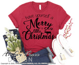 Have yourself a merry little Christmas SVG, Cute Christmas svg, Cricut Sign Stencil SVG, Christmas home decor SVG designs DIY winter shirt craft, DIY silhouette projects vector files for home decor. SVG Silhouette SVG SVG Files for Cricut Project Ideas Simply Crafty SVG Bundles Vector | Amber Price Design