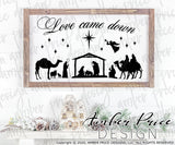 Love Came Down SVG, Christian Christmas Nativity Scene SVG, Christmas svg, Cute Christmas ornament SVG, Jesus is the reason SVGs, winter shirt craft, DIY silhouette projects vector files for home decor. SVG Silhouette SVG SVG Files for Cricut Project Ideas Simply Crafty SVG Bundles Vector | Amber Price Design