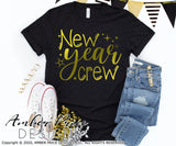 New Year Crew SVG, Fun New Years Eve shirt svg, New Years Eve SVG PNG DXF. NYE shirt SVG New years eve party Shirt cricut NYE svg silhouette Winter new year tshirt design. Unique sublimation print file. Silhouette Files for Cricut Project Ideas Simply Crafty SVG Bundles Design Bundles Vectors | Amber Price Design