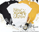 New Year Crew SVG, Fun New Years Eve shirt svg, New Years Eve SVG PNG DXF. NYE shirt SVG New years eve party Shirt cricut NYE svg silhouette Winter new year tshirt design. Unique sublimation print file. Silhouette Files for Cricut Project Ideas Simply Crafty SVG Bundles Design Bundles Vectors | Amber Price Design