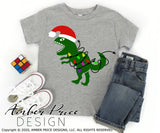 Christmas Dinosaur SVG, Kid's Christmas shirt SVG, T-Rex with Christmas lights SVGs cut files for cricut, Winter shirt designs, Home Decor SVG. DXF & PNG included. Cute & Unique sublimation file. Silhouette downloadable File for Cricut Project Ideas Simply Crafty SVG Bundles Design Bundles, Vector | Amber Price Design