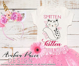Kitty cat svg leopard print cat svg toddler Valentine's day SVG smitten little kitten baby shirt design cut file png dxf svg leopard print svgs