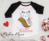 Kitty cat svg leopard print cat svg toddler Valentine's day SVG smitten little kitten baby shirt design cut file png dxf svg leopard print svgs