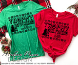 Trophy Boyfriend SVG, Trophy Girlfriend SVG, Funny Couple's Christmas sweater SVGs, DIY Matching Christmas shirt designs for him and her. Winter DXF PNG version also included. Cute & Unique sublimation file. Silhouette Files for Cricut Project Ideas Simply Crafty SVG Bundles Design Bundles, Vectors | Amber Price Design