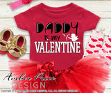 Daddy is my Valentine SVG Cute Kid's Valentine's Day SVG PNG & DXF Valentine's day svg, Girl's valentine's day SVG, Valentine's Day shirt svg cut file free svg, shirt svg silhouette projects vector files for home decor. Silhouette SVG Files for Cricut Project Ideas Simply Crafty SVG Bundles Vector | Amber Price Design