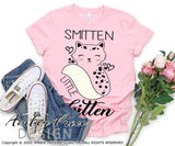Kitty cat svg leopard print cat svg toddler Valentine's day SVG smitten little kitten baby shirt design cut file png dxf svg leopard print svgs
