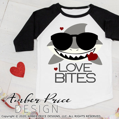 Love Bites svg kids Valentine's SVG valentine shark svg toddler boy's girl's kids childs Valentines day shirt design cut file png dxf Cricut