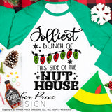 Jolliest bunch of cousins this side of the nut house SVG, funny Cousin Christmas shirts SVGs, winter shirt cut file for cricut, silhouette, festive Christmas designs DXF PNG versions also. Unique sublimation. Silhouette Files for Cricut Project Ideas Simply Crafty SVG Bundles Design Bundles Vector | Amber Price Design