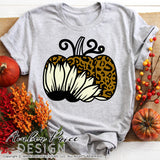 Sunflower Pumpkin SVG, Leopard print pumpkin SVG, Pumpkin Patch SVG Fall SVG, DIY women's Fall t-shirt SVG, October SVG cut file for cricut, silhouette DXF & PNG also. Cute Unique sublimation file. Cricut SVG Silhouette Files for Cricut Project Ideas, Simply Crafty SVG Bundles Design Bundles, Vectors | Amber Price Design