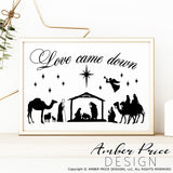 Love Came Down SVG, Christian Christmas Nativity Scene SVG, Christmas svg, Cute Christmas ornament SVG, Jesus is the reason SVGs, winter shirt craft, DIY silhouette projects vector files for home decor. SVG Silhouette SVG SVG Files for Cricut Project Ideas Simply Crafty SVG Bundles Vector | Amber Price Design