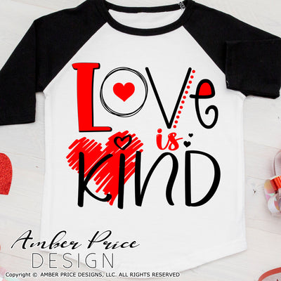 Love is kind SVG, PNG, DXF, Valentine's Day SVG, boy's girl's kids adult, christian svg, valentines day shirt svg, design cut file, clipart, layered digital download, Cricut, silhouette, heart svg