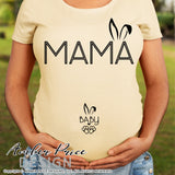 Mama Bunny SVG, Easter pregnancy reveal svg, Easter maternity svg, Mama bunny Baby Bunny SVG, Easter png Spring SVG, Easter bunny png, cute Spring SVG shirt craft DIY Cricut silhouette projects vector files. Free SVGs Silhouette SVG Files for Cricut Project Ideas Simply Crafty SVG Bundles Vector | Amber Price Design | amberpricedesign.com