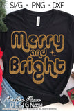 Merry and bright SVG, retro vintage Christmas SVG shirt DIY cut file for cricut, silhouette Winter SVG, festive holiday svg files winter SVG DXF and PNG version also included. Cute and Unique sublimation file. Silhouette Files for Cricut Project Ideas Simply Crafty SVG Bundles Design Bundles Vector | Amber Price Design
