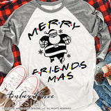 Merry Friendsmas SVG, funny Friend's Christmas SVG cut files for cricut, silhouette festive winter shirt svg, holiday svg files SVG DXF and PNG version also included. Cute and Unique sublimation file. Silhouette Files for Cricut Project Ideas Simply Crafty SVG Bundles Design Bundles Vector | Amber Price Design