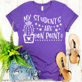 Teacher SVG, My students are on point SVG files, Teacher cactus SVG, Cute DIY teaching Shirt, DIY Gift SVGs. Back to School, Christmas Gift SVG for Cricut SVG Silhouette SVG SVG Files for Cricut, Cricut Projects Cricut Project Ideas Simply Crafty SVG Bundles for Cricut, SVG Design Bundles, Vectors | Amber Price Design