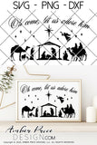 Oh come let us adore Him SVG, Christmas Nativity Scene SVG, Christian Christmas svg design Christmas ornament SVG Jesus is the reason SVG, winter shirt craft, DIY silhouette projects vector files for home decor. SVG Silhouette SVG SVG Files for Cricut Project Ideas Simply Crafty SVG Bundles Vector | Amber Price Design