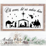 Oh come let us adore Him SVG, Christmas Nativity Scene SVG, Christian Christmas svg design Christmas ornament SVG Jesus is the reason SVG, winter shirt craft, DIY silhouette projects vector files for home decor. SVG Silhouette SVG SVG Files for Cricut Project Ideas Simply Crafty SVG Bundles Vector | Amber Price Design