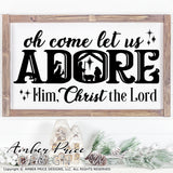Oh come let us adore Him, Christ the Lord SVG, Nativity Scene SVG, Christian Christmas svg Christmas ornament SVG Jesus is the reason SVG, winter shirt craft, DIY silhouette projects vector files for home decor. SVG Silhouette SVG SVG Files for Cricut Project Ideas Simply Crafty SVG Bundles Vector | Amber Price Design