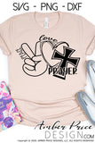 Peace love prayer SVG, PNG, DXF Christian SVG, inspirational quote SVG, DIY shirt design, cut file, Cricut, silhouette cameo, DIY, bible verse svg, cross clipart, prayer svgs, screen print file, sublimation