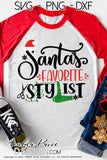 Santa's Favorite Stylist SVG, Hairdresser Christmas SVG , Hair stylist SVG for winter, cute beautician Christmas shirt SVG file DIY festive Holiday decor Christmas ornament SVGs, silhouette projects vector files SVG Silhouette SVG SVG Files for Cricut Project Ideas Simply Crafty SVG Bundles Vector | Amber Price Design
