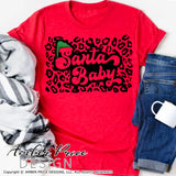 Santa Baby SVG, leopard print SVG, Retro Christmas SVG, Winter svg, vintage Santa SVG, cute DIY boho christmas ornament SVGs winter shirt craft, DIY Cricut and silhouette projects vector files, for home decor. SVG Silhouette SVG SVG Files for Cricut Project Ideas Simply Crafty SVG Bundles Vector | Amber Price Design