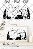 Silent Night SVG, Christmas Nativity Scene SVG, Christian Christmas svg design, Cute Christmas ornament SVG, Jesus is the reason SVGs, winter shirt craft, DIY silhouette projects vector files for home decor. SVG Silhouette SVG SVG Files for Cricut Project Ideas Simply Crafty SVG Bundles Vector | Amber Price Design