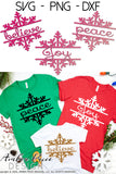 Snowflake SVGs, Christmas ornament SVGs, believe, joy, peace snowy cut file for cricut, silhouette Winter SVG, winter Home Decor SVG. DXF and PNG version also included. Cute and Unique sublimation file. Silhouette Files for Cricut Project Ideas Simply Crafty SVG Bundles Design Bundles, Vectors | Amber Price Design