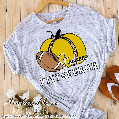 Pittsburgh Steelers SVG, Leopard print svg, leopard print pumpkin SVG, Hand lettered SVG, Steelers Football SVG, Steelers SVG diy shirt svg for women DIY Football shirt SVG, Cricut SVG Silhouette SVG Files for Cricut Projects Cricut Project Ideas Simply Crafty SVG Bundles Design Bundles Vectors | Amber Price Design