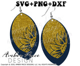 Layered Sunflower Earrings SVG, Sunflower SVG, Kansas earring cut file for cricut, silhouette, glow forge, digital cut file for vinyl cutting machines like Cricut, and Silhouette. Includes 1 zipped folder containing each SVG, DXF, and PNG file. This is a High Res file, at full 300 dpi resolution | Amber Price Design