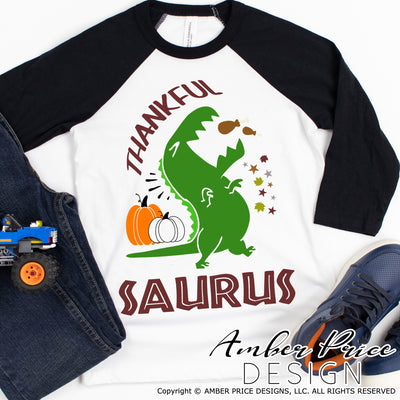 Thankfulsaurus SVG funny Thanksgiving dinosaur SVG for boys. DIY Thanksgiving shirt Kids dino clipart svg design cut file | silhouette. Cute fall DXF also included. Unique sublimation PNG file. Cricut SVG Silhouette Files for Cricut Project Ideas Simply Crafty SVG Bundles Design Bundles, Vectors | amberpricedesign.com
