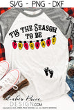 Tis the season to be pregnant SVG Winter Maternity SVG for winter! Cute DIY Christmas Pregnancy reveal SVG files for all your Maternity shirt projects! Announce you're expecting with our creative pregnancy shirt design! Our Pregnancy Announcement SVG is PERFECT for your pregnancy craft! PNG DXF | Amber Price Design
