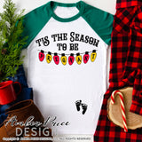 Tis the season to be pregnant SVG Winter Maternity SVG for winter! Cute DIY Christmas Pregnancy reveal SVG files for all your Maternity shirt projects! Announce you're expecting with our creative pregnancy shirt design! Our Pregnancy Announcement SVG is PERFECT for your pregnancy craft! PNG DXF | Amber Price Design