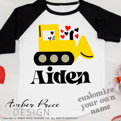 Personalizable SVG, cute valentine's day construction SVG, Kid's Valentine's Day svg, boy's valentines svgs, free svg, school valentine's day shirt craft, DIY Cricut svg silhouette projects vector files for home decor. Silhouette SVG Files for Cricut Project Ideas Simply Crafty SVG Bundles Vector | Amber Price Design