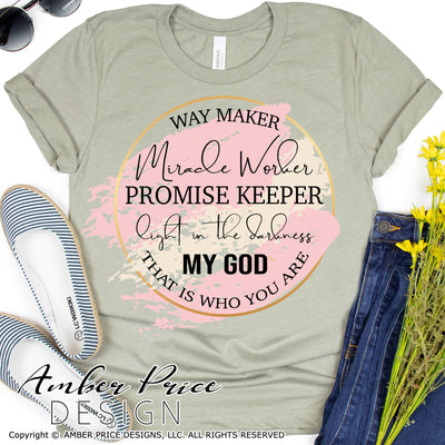 Way maker sublimation png Waymaker miracle worker promise keeper light in the darkness my God watercolor sublimation, printable, Christian PNG, Cricut silhouette, print & cut file, hand lettered, screen print file, DIY Christian shirt design, craft