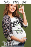 We're hoping it's a jedi SVG. Make your own Star wars pregnancy announcement shirt with my cute & unique baby yoda Star Wars maternity SVG cut file vector for cricut and silhouette cameo files. DXF & PNG sublimation file included. Cricut SVG Files for Cricut Project Ideas SVG Bundles Design Bundles | Amber Price Design
