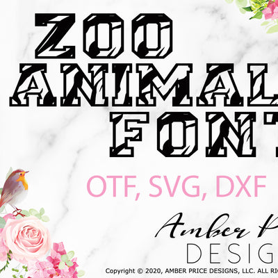 Zoo Animals font svg, Tiger Stripe svg font, Zegbra font for cricut font, silhouette font, silly font, cute font, athletic block fonts, download font, instant download, procreate font, ​digital download, font design, fonts for cricut, fonts for silhouette, dxf font, otf font, fonts for procreate | Amber Price Design